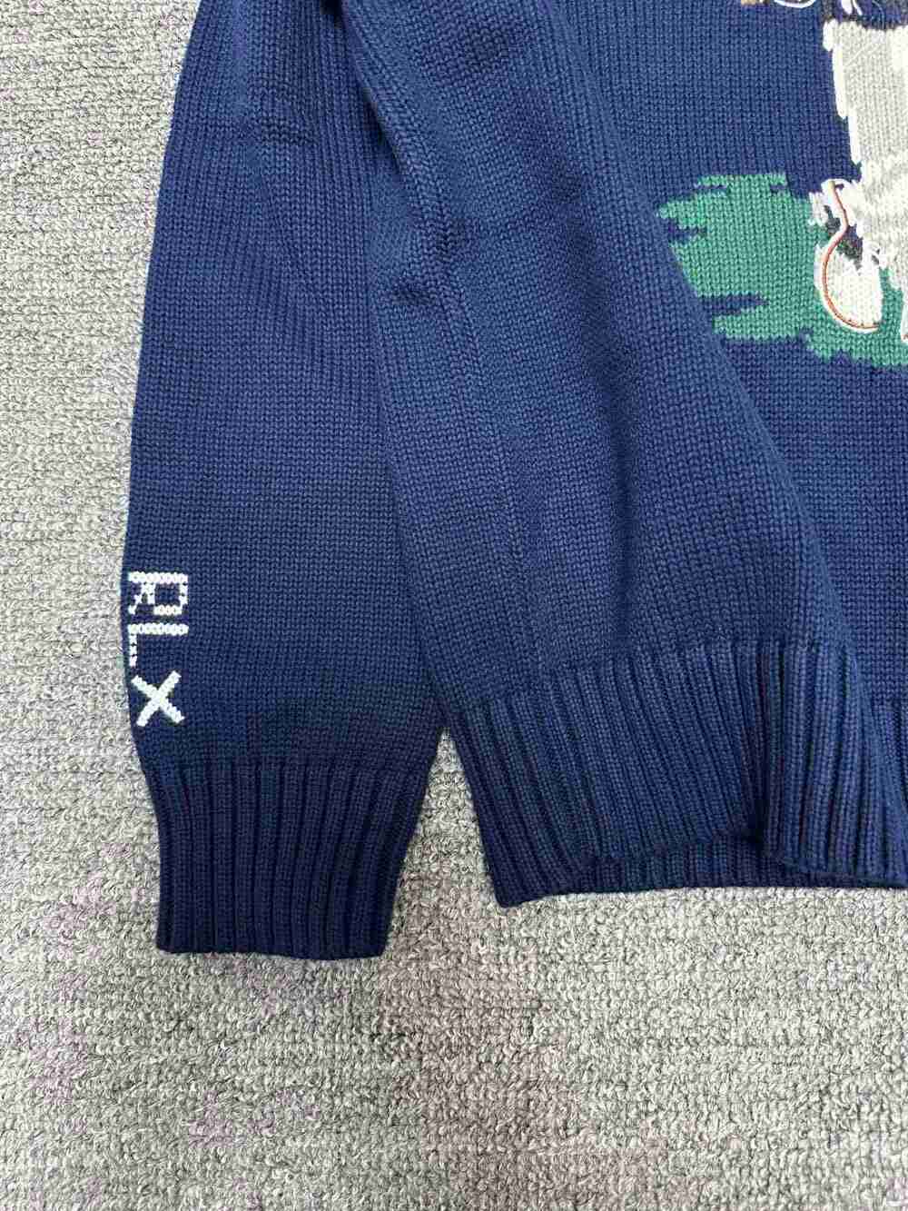 ⭐Ralph lauren Golf Bear Jacquard Navy Crew Neck Knit Sweater - Picture 5 of 5